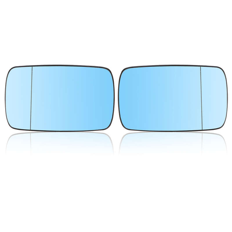 Car Left And Right Side Heated Blue Wing Mirror Glass For BMW E39 E46 19982005