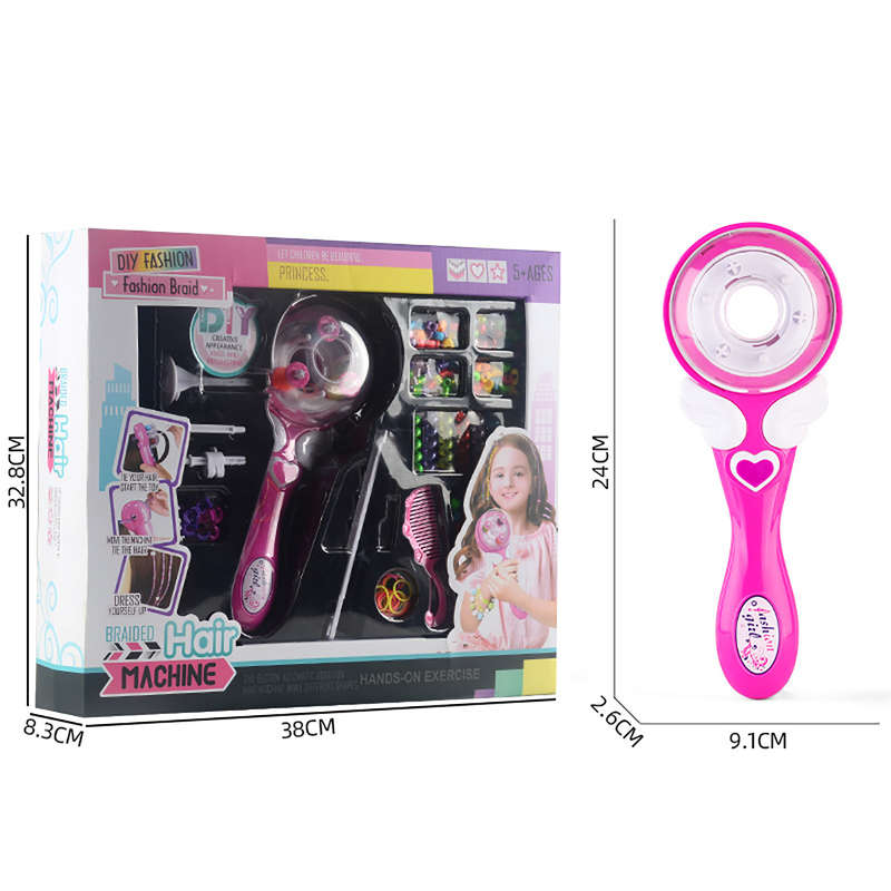 Electric Automatic Hair Braider DIY Magic Hair Braiding Machine Hair Styling Toys for Gir (Letter A)