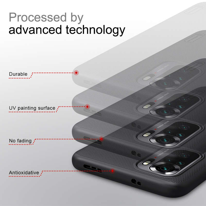 Nillkin for Xiaomi Redmi Note 10 Case Matte Anti-Fingerprint Anti-Scratch Shockproof Hard PC Protect