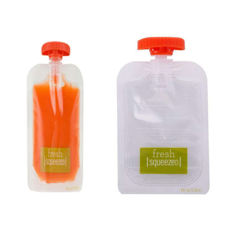 New Fresh Squeezer Station Baby Weaning Food Puree Reusable Pouches Maker