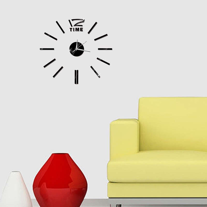DIY 3D Roman Numbers Watch Wall Clock Home Decor Mirror Wall Sticker 4 Colors...