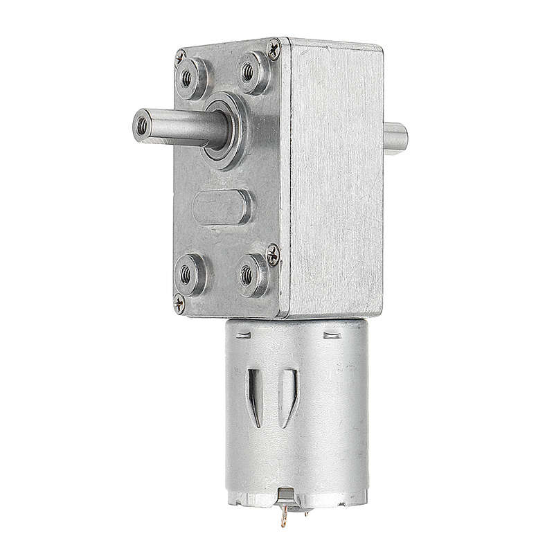 Machifit JGY-370 DC 6/12/24V 150RPM Double Shaft Worm Gear Motor Self-locking Reductio (Voltage 12V)