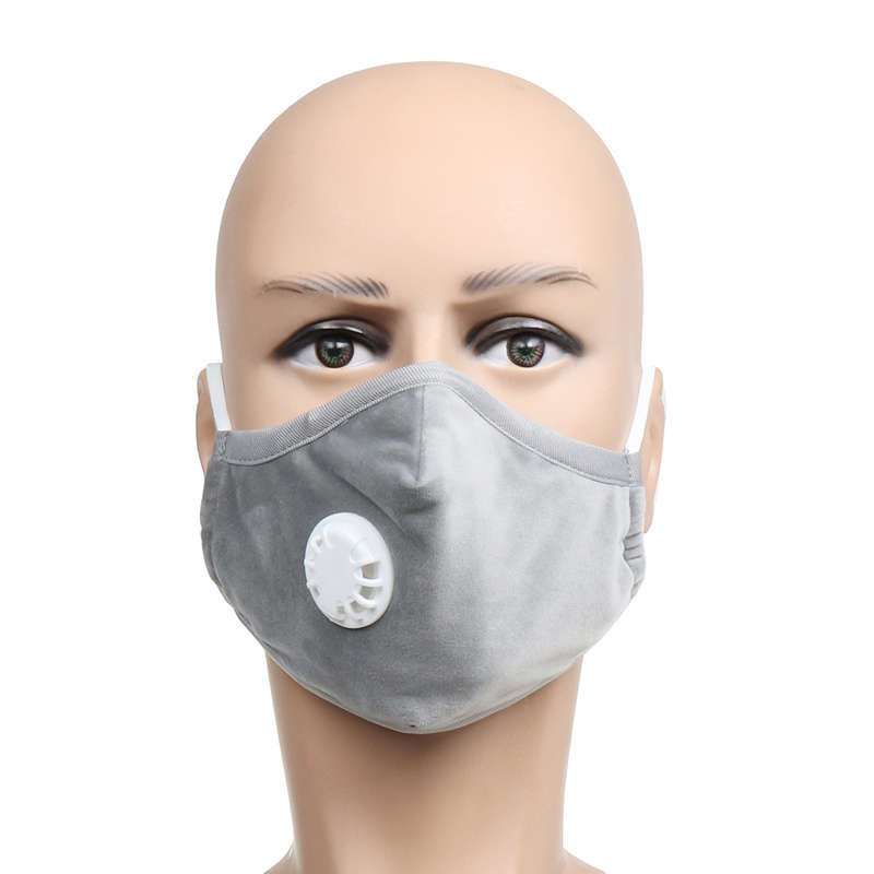 Unisex Mouth PM2.5 Face Mask Anti Dust Face Mouth Cover Mask Dustproof Outdoor Travel (Color Black)