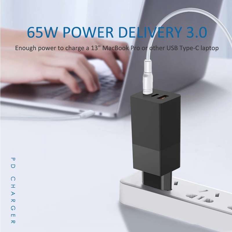 iLEPO GaN Charger 65W PD Fast USB Wall Charger for iPhone 12 Pro Max for Samsung Galaxy Note S20 ult