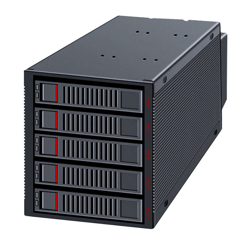 JEYI 5 Bays USB3.0 to SATA External Hard Drive Docking Station RAID Array Cabinet Hard Drive Enclosu