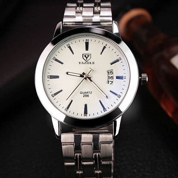 YAZOLE 296 Fashion Men Quartz Watch Casual Date Display Bussiness Wristwatch