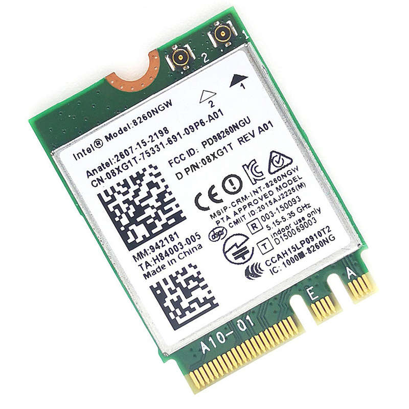 Intel 8260NGW 8260AC NGFF M2 Wireless Network Card 1200Mbps Dual Band 5G bluetooth 4.2 Internal Adap