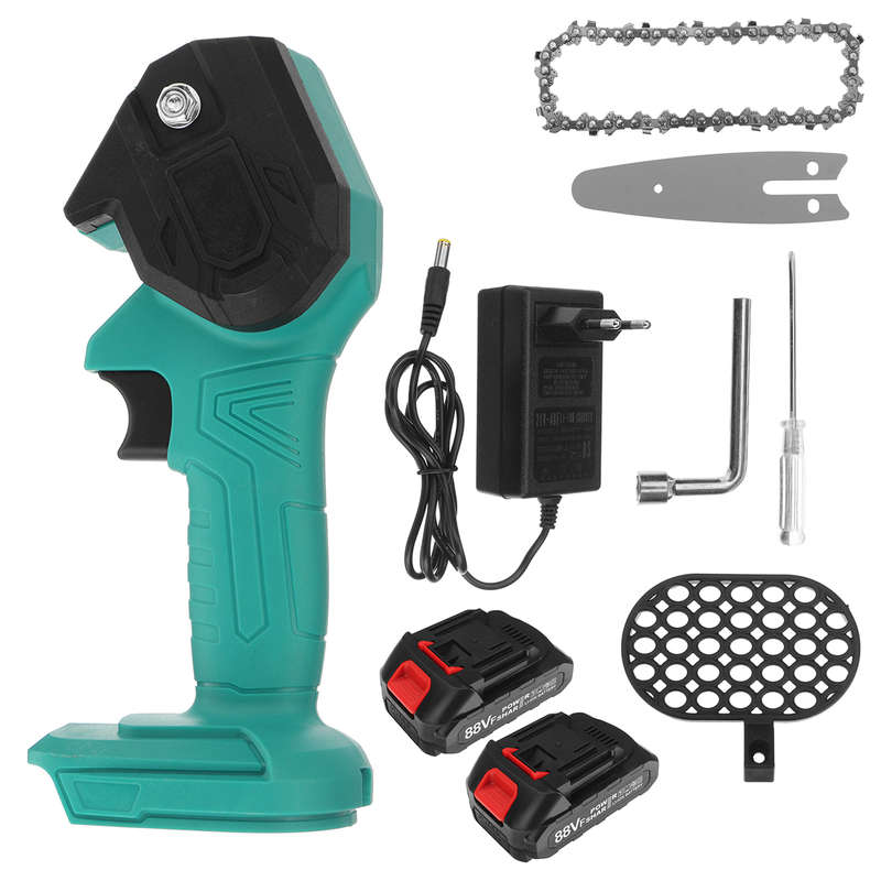 4Inch 88VF Cordless Electric Chain Saw Mini Wood Cutter 600W One-Hand Saw Woodw