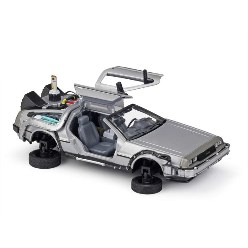 Welly 1:24 Diecast Alloy Model Car Door Openable DMC-12 Delorean Back to the Fu