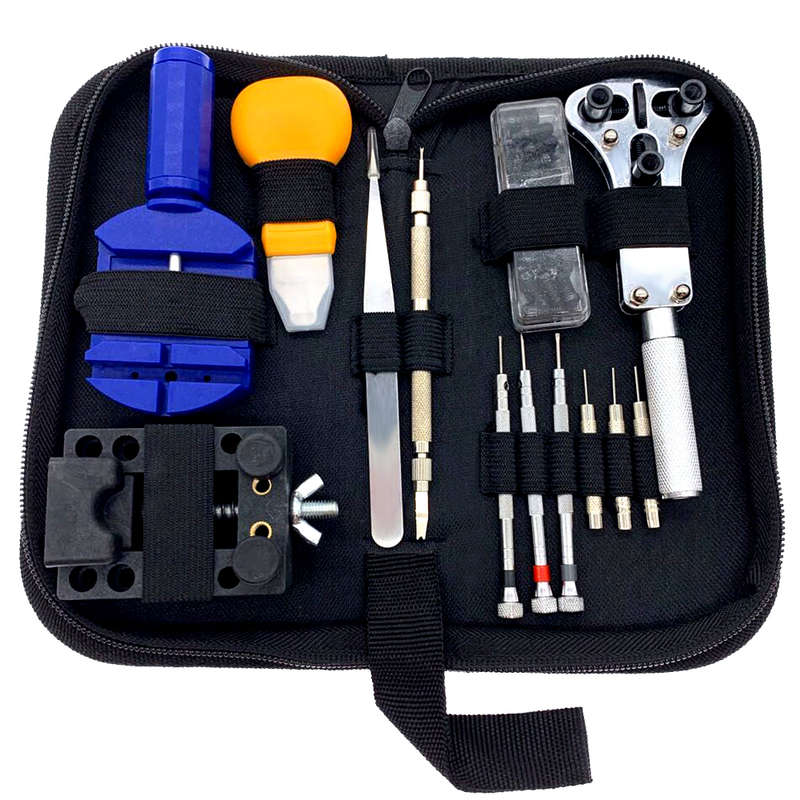 30Pcs Professional Watch Strap Remover Watch Repair Tools Kit with Black Carrying Case