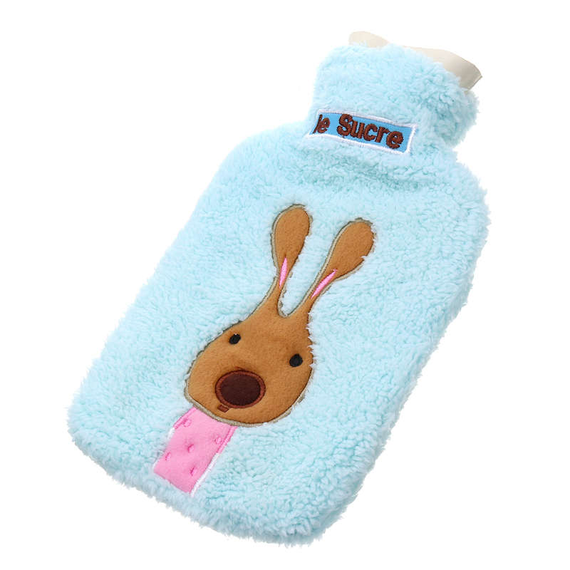 New 21x14cm Portable Hot Water Bottle Bag Creative Cute Cartoon Rabbit Hand Warm