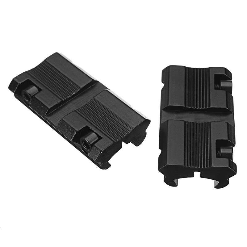 2Pcs 11mm Dovetail to 20mm Picatinny Weaver Rail Converter Adapter Scope