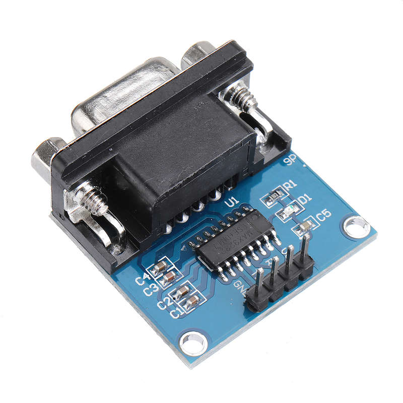 5Pcs Rs232 To Ttl Serial Port Converter Module Db9 Connector Max3232 Serial Module