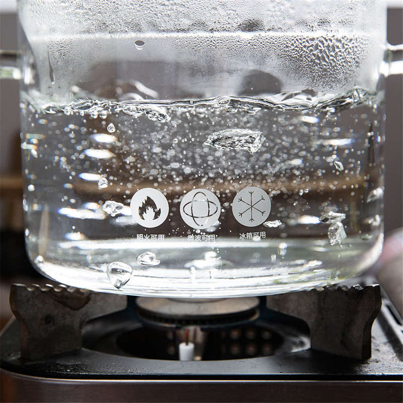 New 1.5/1.7L Resistant Clear Glass Cooker Pot Soup Heat Bowl Food Milk Cooker Tool Heating Kit