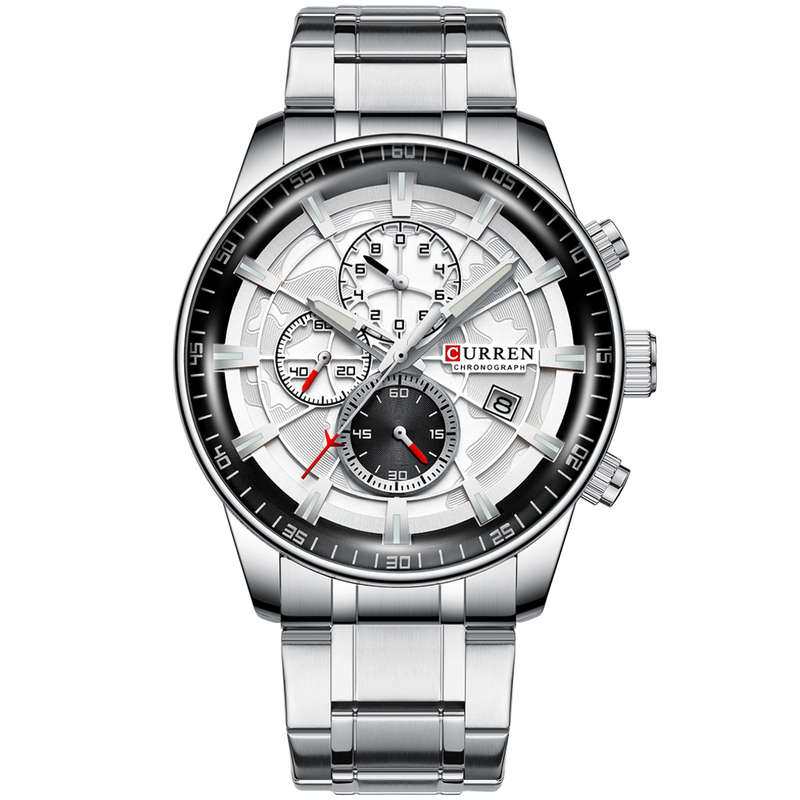CURREN 8362 Full Steel Business Style Men Wrist Watch Luminous Display Quartz Watch