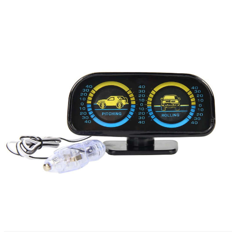 12V Two-barreled Backlight Slope Meter Inclinometer Compass Balance Le
