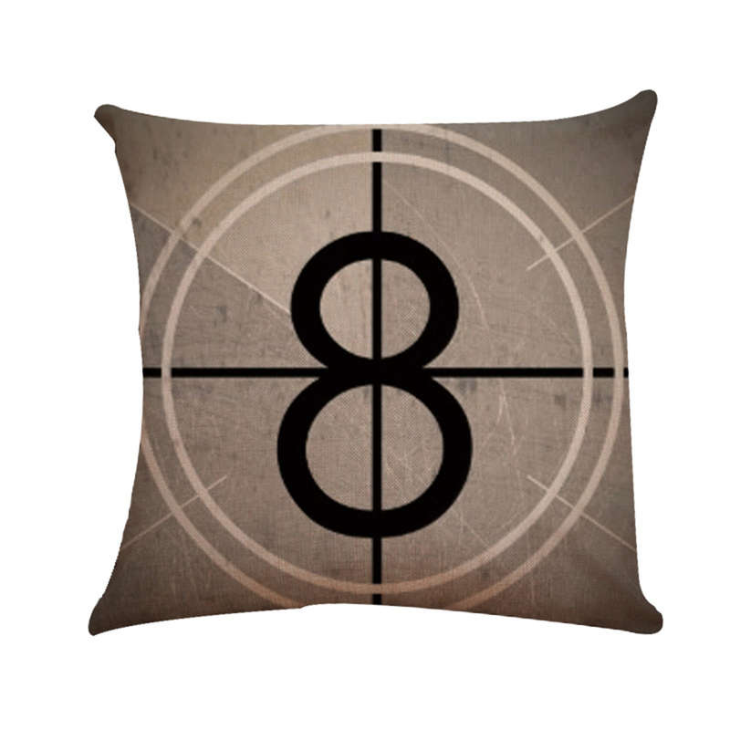 4PCS Linen Sofa Car Home Movie Theater Cinema Pillow Case