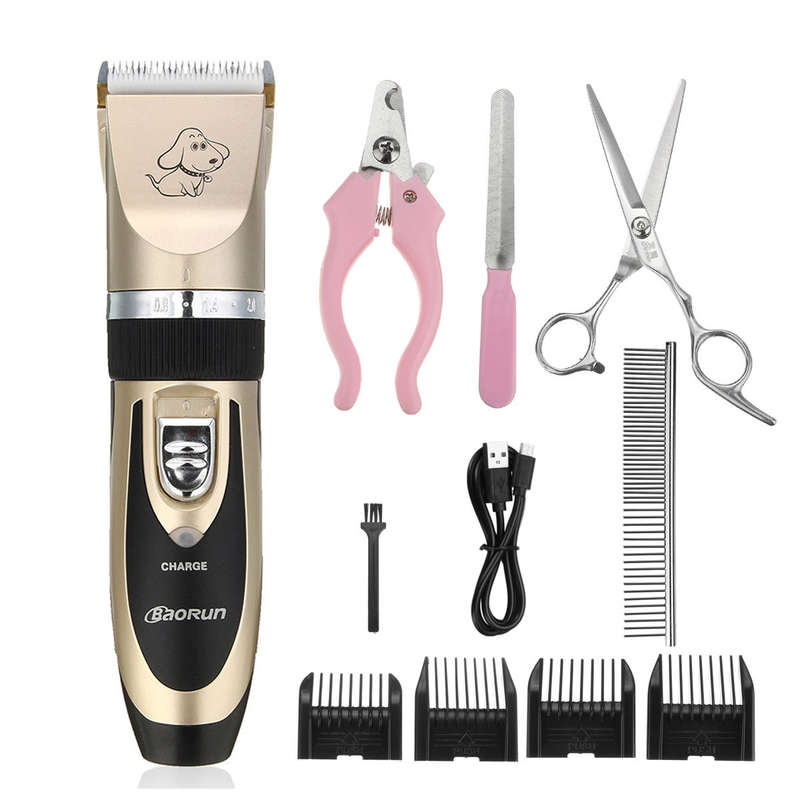 USB Rechargeable Cat Dog Hair Trimmer Electrical Pet Clipper Cutter