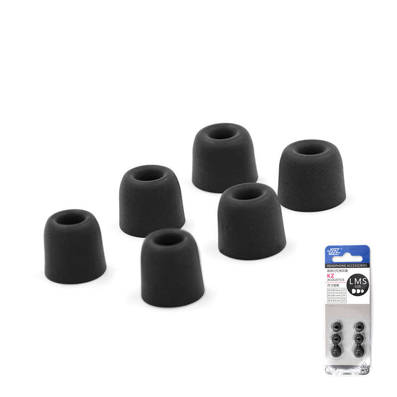 Original KZ 3 Pairs 6PCS Noise Isolating Comfortble Memory Foam Earbud Tip Ear Pads In- (Color Blue)