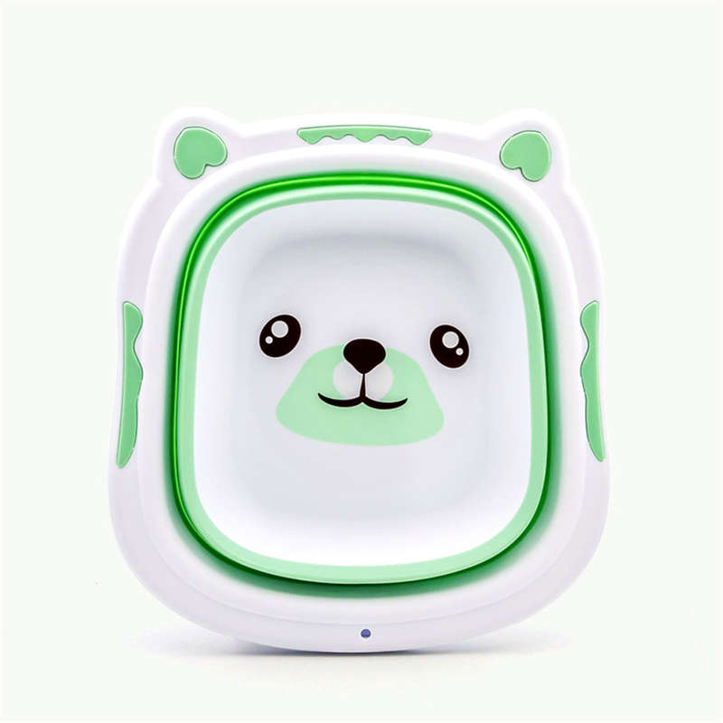 Baby Portable Folding Basin Washbasin For Kids Cute Cartoon Foldable Bath Tub