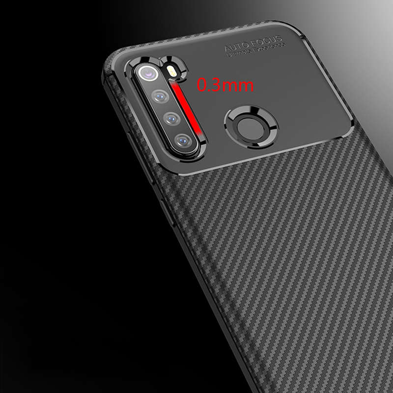 For Xiaomi Redmi Note 8 Case Bakeey Luxury Carbon Fiber Shockproof Silicone Protective Case