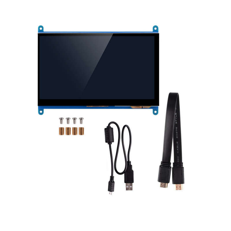 7 Inch Full View LCD IPS Touch Screen 1024*600 800*480 HD HDMI Display Monitor for Raspberr (Type A)