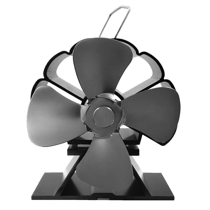 4 Blade Stove Fan 160-210CFM 1300RPM Heat Powered Stove Fan for Wood Log Burner Firep (Color Bronze)