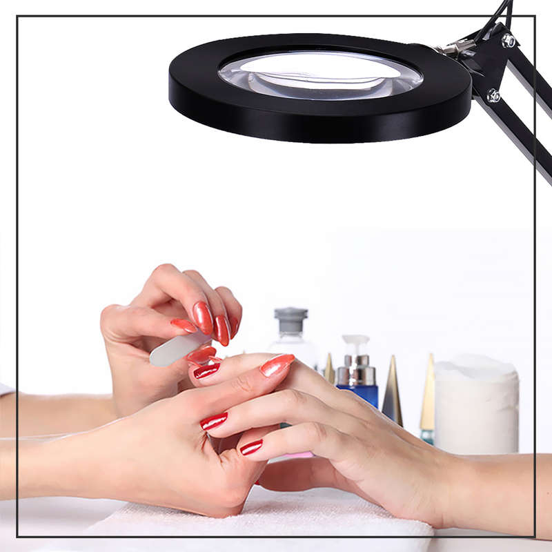 Daniu Lighting Led 5X 740Mm Magnifying Glass Desk Lamp With Clamp Hands Usb-Powered Led Lamp Magnifi
