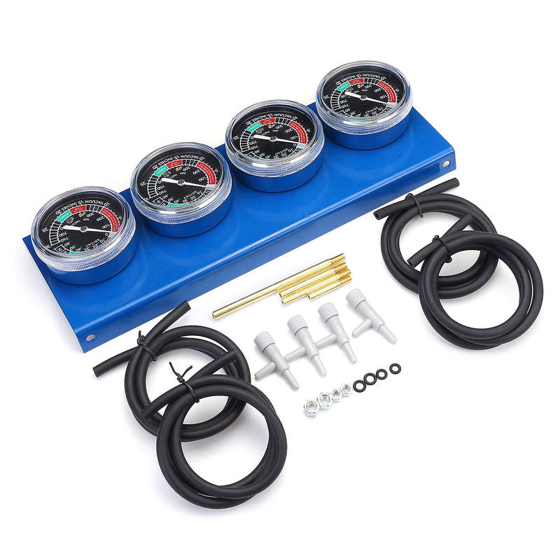 4x Motorcycle Carburetor Carb Fuel Vacuum 2/4 Cylinder Gauge Balancer Synch