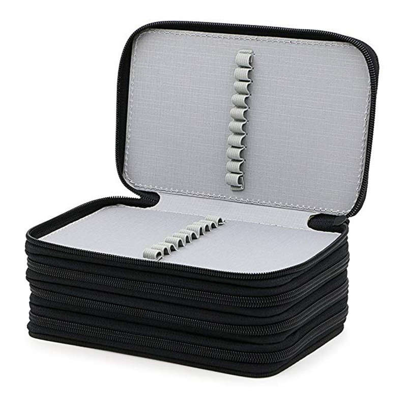 Multifunctional 72 Holes 4 Layers Pencil Case Pencil Curtain Sketch Colored Pencils Bag School Art P