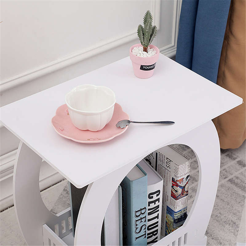 Mini Side Table Coffee Table Bookshelf Sofa Side Shelf Bed Side Table wi