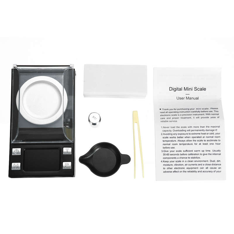 LCD Digital 0.001g Jewelry Called High-precision Portable Medicin e Laboratory Weight M (Weight 50g)