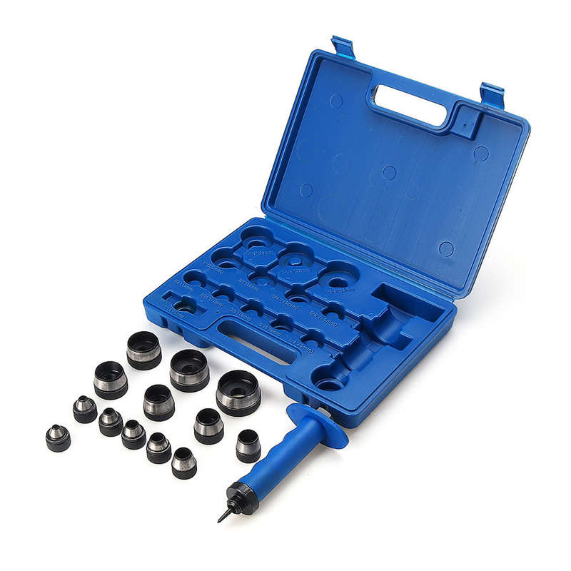 14pcs 5mm to 35mm Heavy Duty Leather Rubber Hollow Punches Set Hole Punch Tools