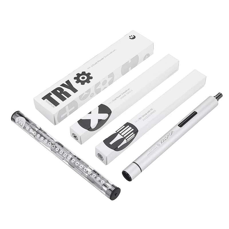 Wowstick TRY Electric Screw Driver Cordless Power Screwdriver Repair Tool W/ 20 X0 Screw Bits from X
