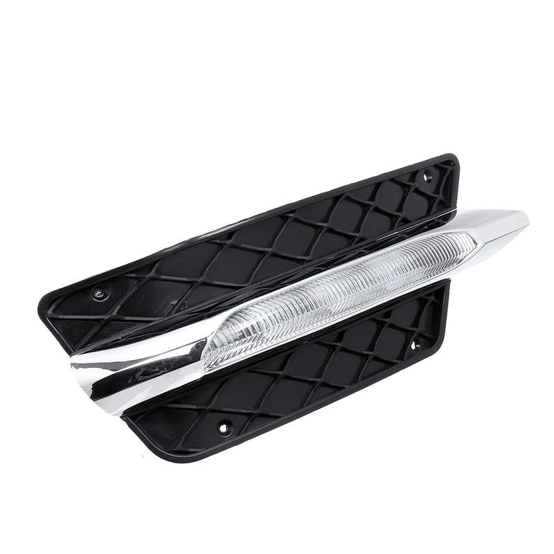 Car Front Bumper LED DRL Daytime Running Lamps Fog Lights For Benz W204 C-Class 2012-2014