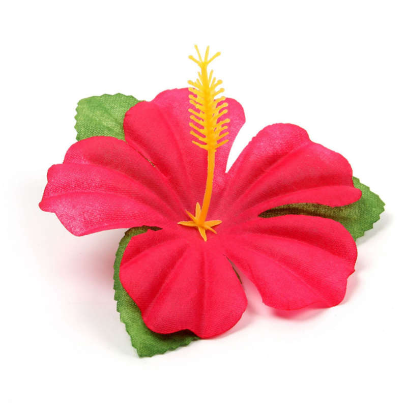 60Pcs Tropical Artificial Palm Leaves Hawaiian Hibiscus Flowers Wedding Birthday Party Decoration Ta