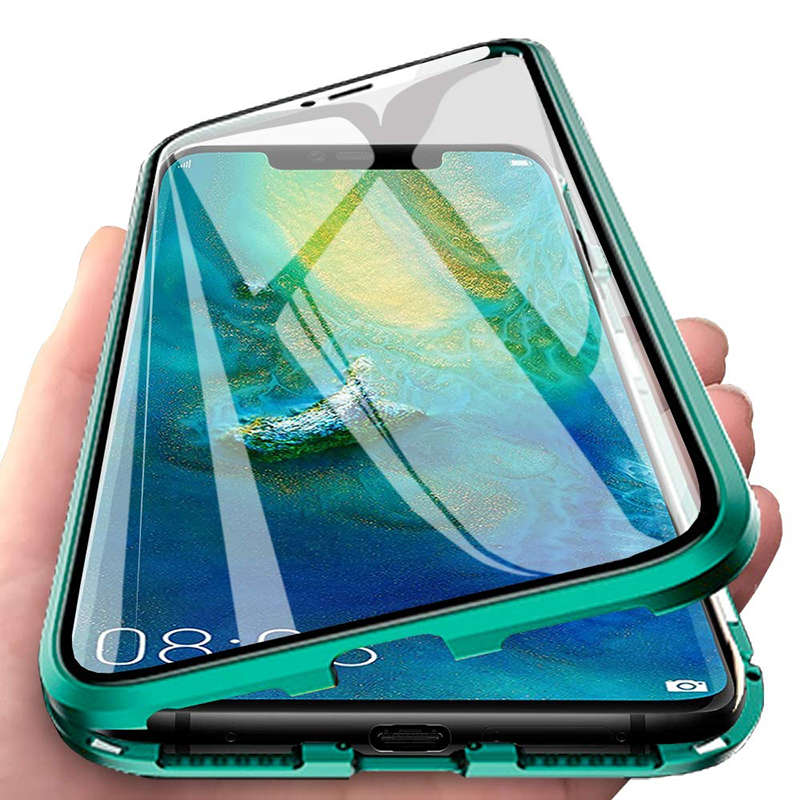 Bakeey 360 Curved Screen Front+Back Double-sided Full Body 9H Tempered Glass Metal Magnetic Adsorpti