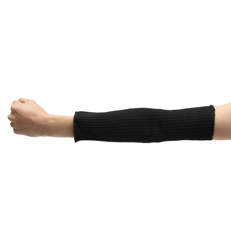 1Pair 35cm Outdoor Camping Arm Sleeves Stainless Steel Wire Safety