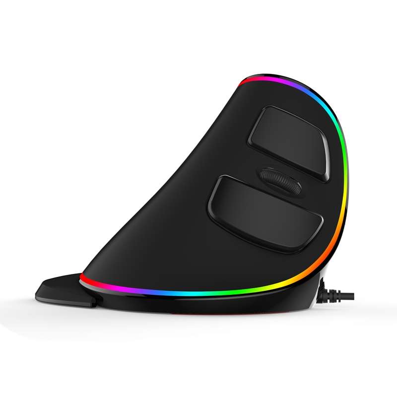 Delux M618 PLUS Wired Vertical RGB Gaming Mouse 6 Buttons