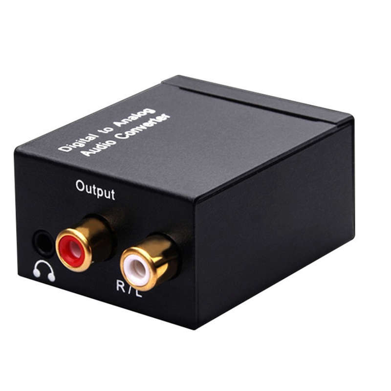Digital Optical Coax Coaxial Toslink to Analog RCA L/R Converter Stereo Audio Adapter USB (Model A)
