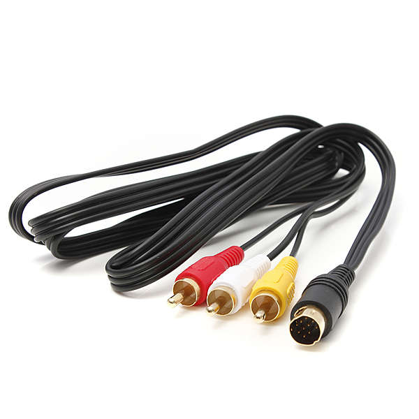 Audio Video AV Cable fits Sega Saturn A/V 1.8m 6ft RCA Connection Cord