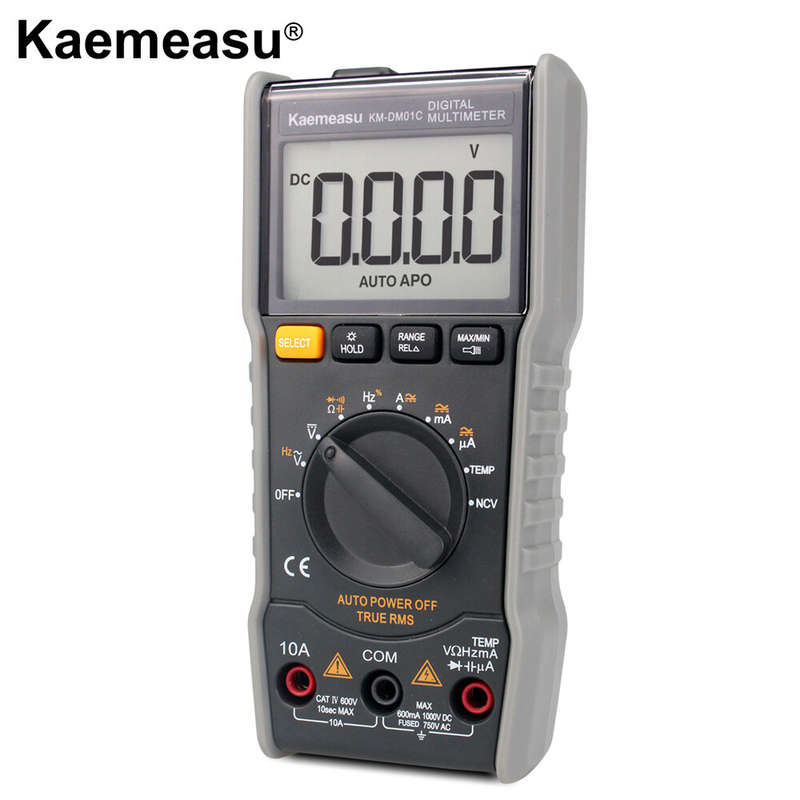 Kaemeasu KM-DM01C Portable Mini Digital Multimeter Auto-Ranging Electrician's Tool with DC/AC Voltag