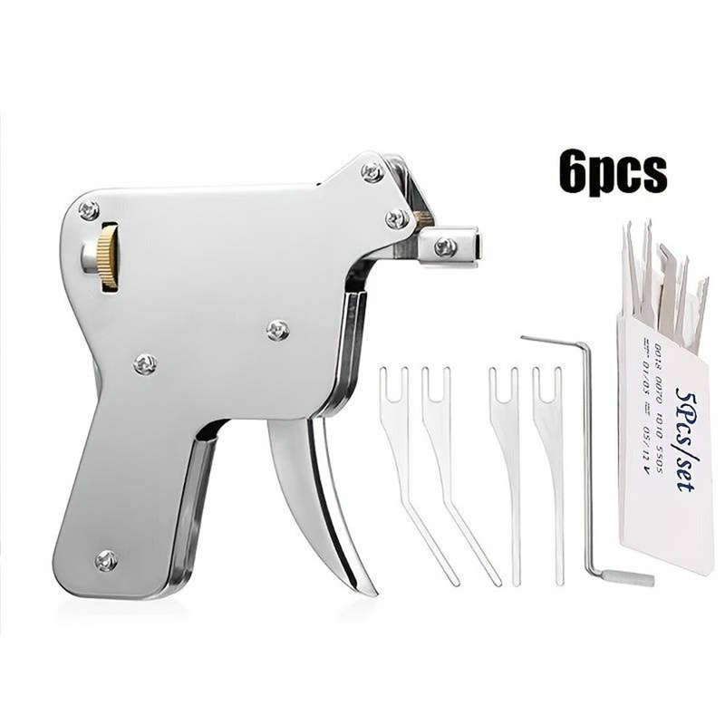 6PCS Powerful Padlock Repair Tool Set Tool Door Tool Kit With Strong Spring Head And Chuck Key Set F