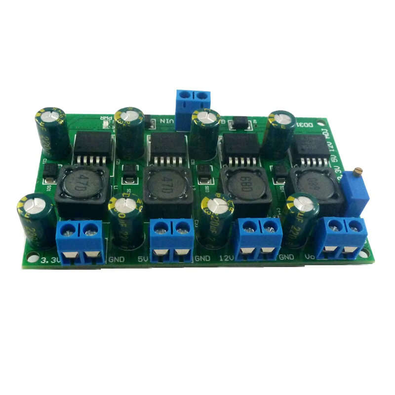 4 Channel DC-DC Buck Converter Step-down Power Module 3.3V 5V 12V Adjustable Output 3A XL2596 Chip T