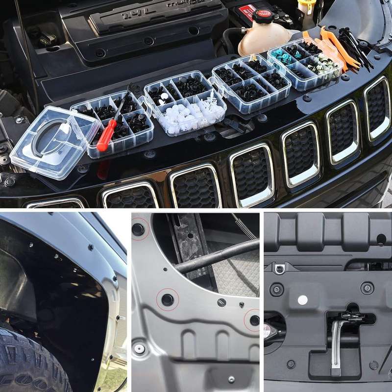 725PCS Fasteners Set Car Push Retainer Clips 23 Most Popular Sizes Door Trim Clip Set for Toyota GM/