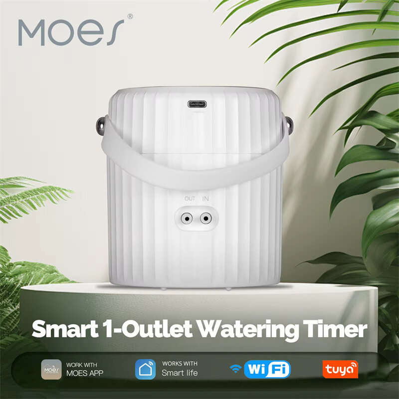 MoesHouse Tuya WiFi Watering Pump Timer Device Irrigation System Garden Tools Sprinkler Wired Design