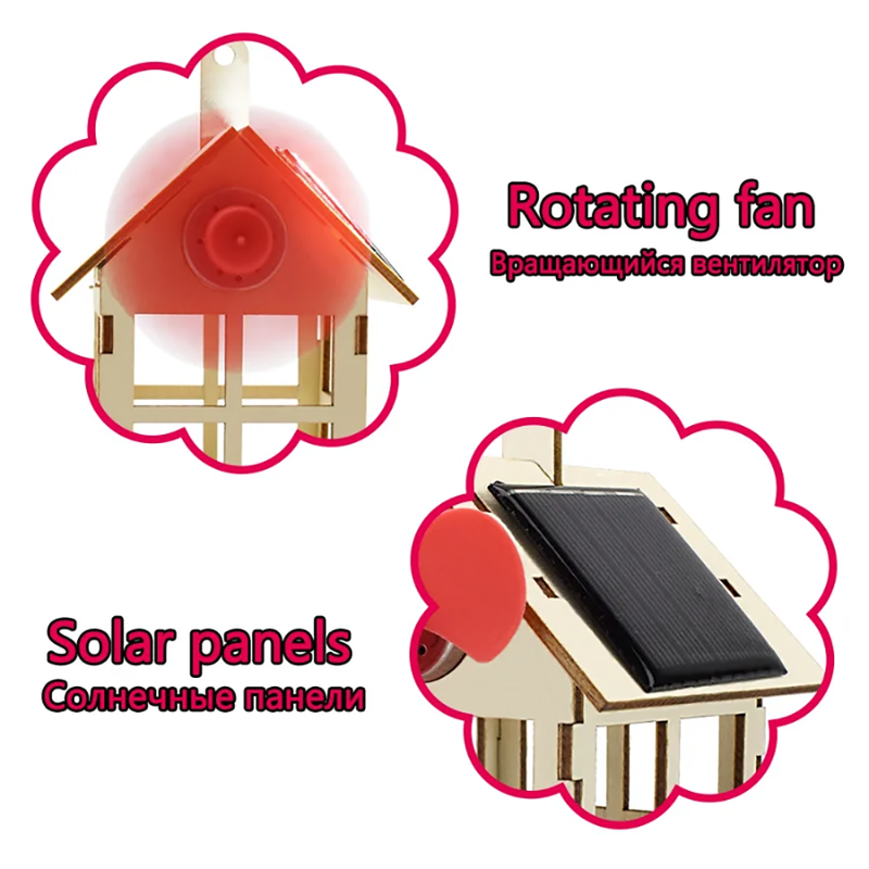 Solar Hut Windmill for Primary School Students Science Technology Small Production Experiment Childr