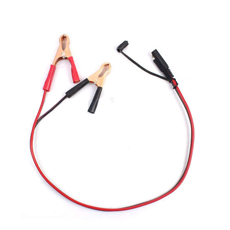 FOXSUR Battery Charger Clip Cable SAE to Alligator Clip Cable DC Cable SAE Quick Connect Charging Ca