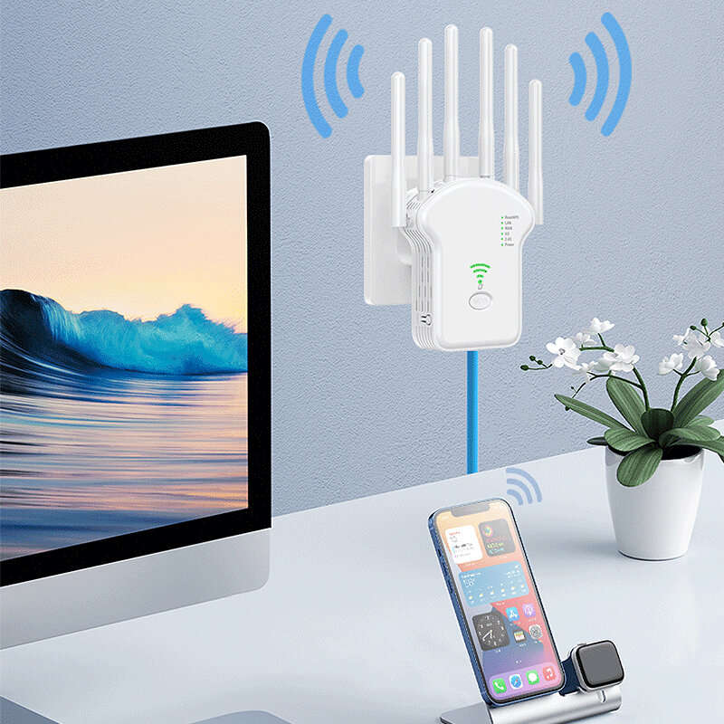 U13 1200Mbps Dual Band Wireless WiFi Repeater Adapter 2.4G Long Range Extender 5G Wi-Fi Signal Ampli