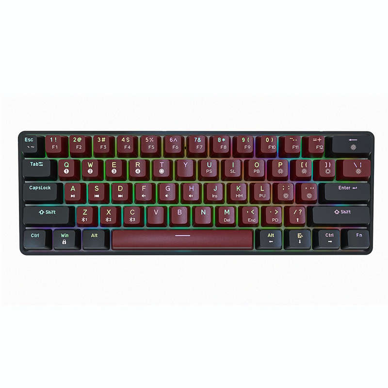 TMKB GK61 Mechanical Gaming Keyboard 61 Keys Full-Key Programmable PBT Translucent Keycaps Dual-Mode